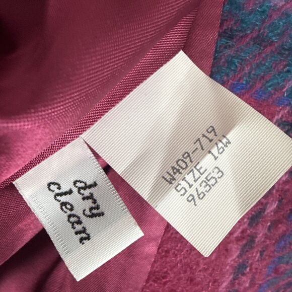 Pendleton Blazer Jacket Virgin Wool Multi Tartan Plaid Size 16W Academia VTG Y2K - Picture 10 of 10